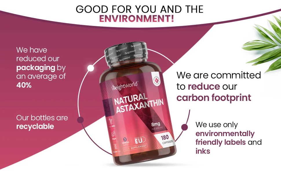 Committment towards the environment through our astaxanthin supplement