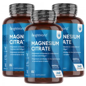 Magnesium Citrate Capsule 440 mg Magnesium Supplement WeightWorld