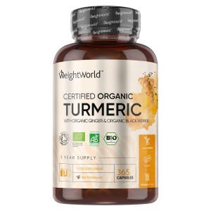 WeightWorld Organic Turmeric with Ginger and Black Pepper Capsules