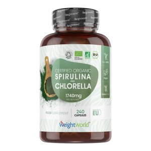 Organic Spirulina and Chlorella Capsules