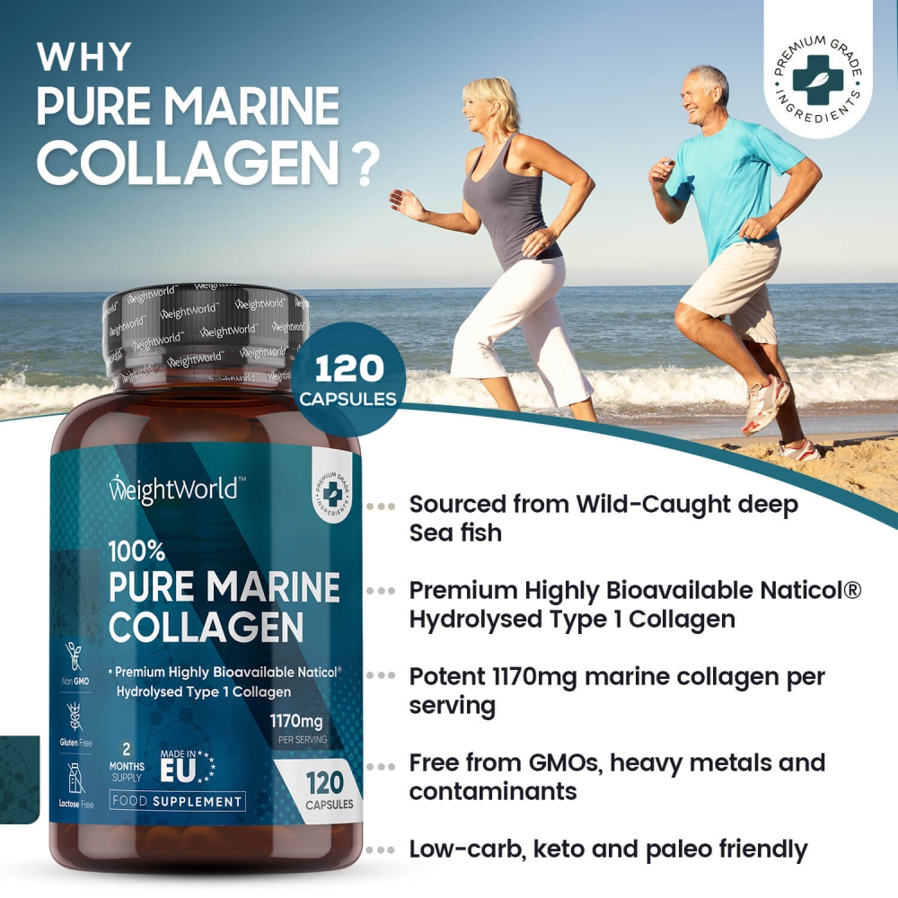 Pure Marine Collagen Capsules | Hydrolysed Marine Collagen Supplement ...