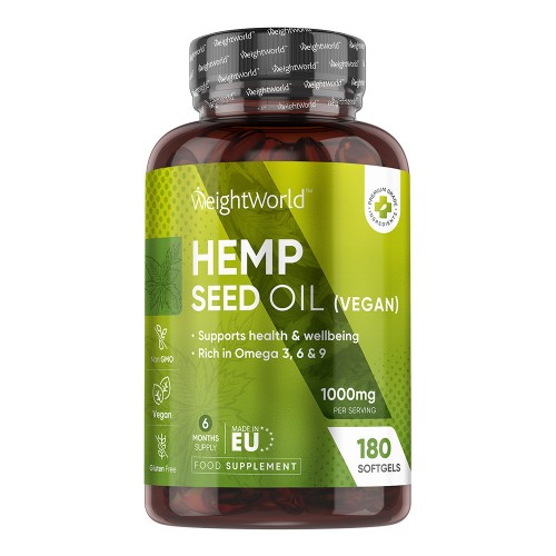 Hemp Seed Oil (Cold Pressed), 1400 mg (per serving), 180 Quick Release  Softgels