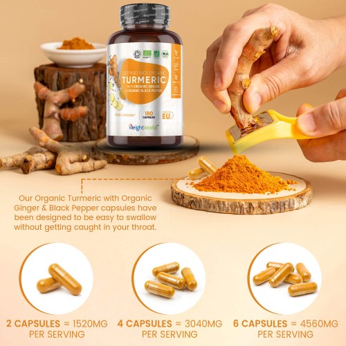 Organic Turmeric with Black Pepper and Ginger Capsules