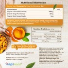 Nutritional information of our Organic Turmeric with Ginger and Black Pepper Capsules