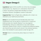 Directions to use our vegan omega-3 supplement