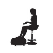 sitting position for use on the exercise vibration machine