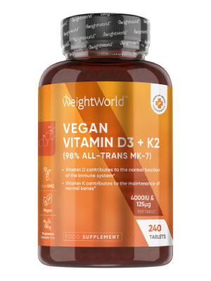 Vitamin D3 4000IU + K2 200mcg 400 Tablets